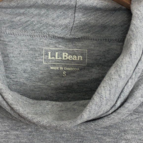 L.L Bean Gray speckled long sleeve Top sz small - Picture 3 of 3